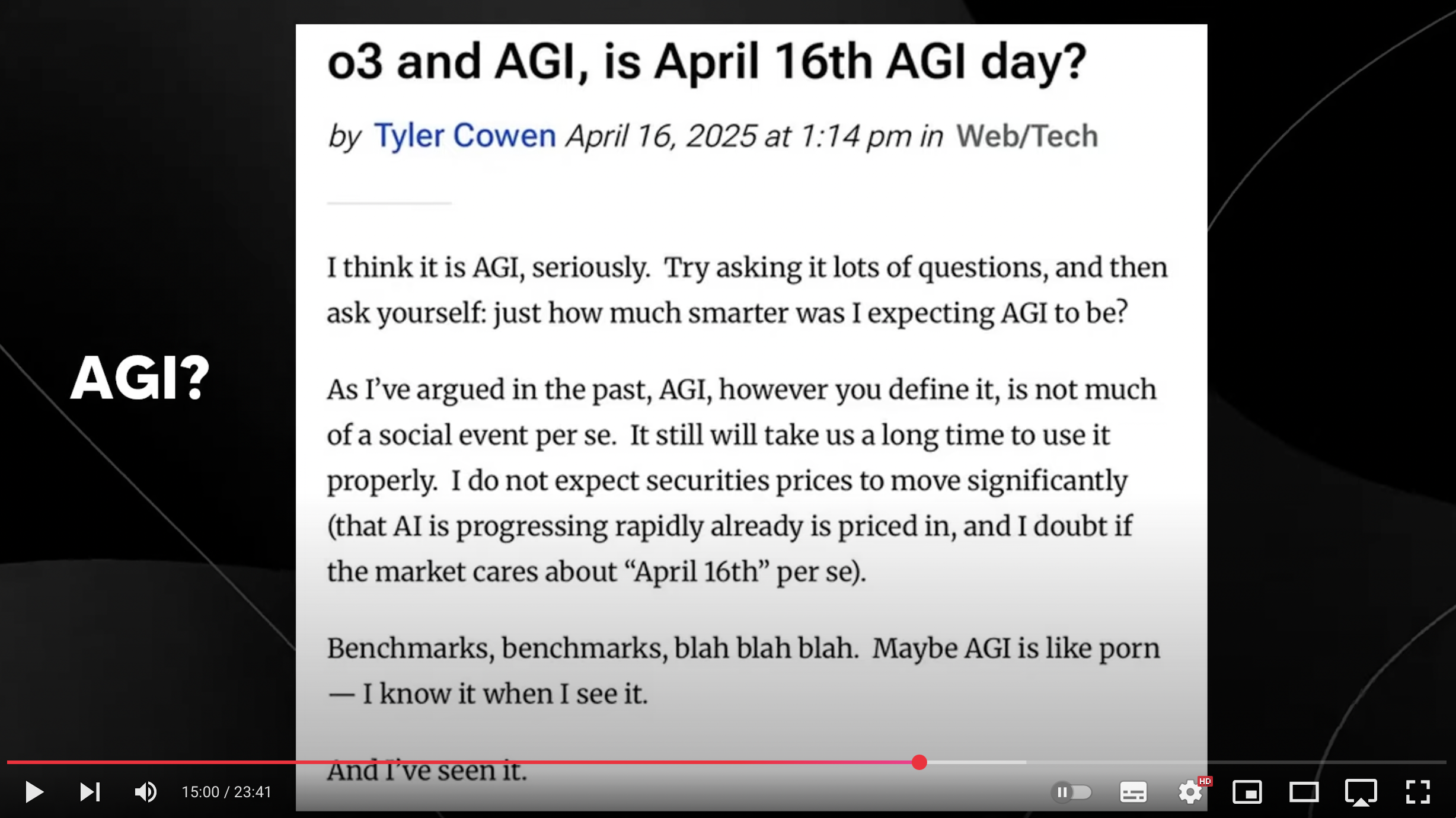 AGI 16 April 2025.