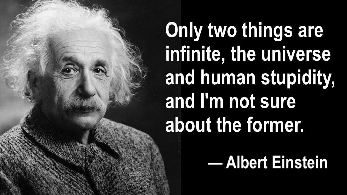 EINSTEIN on STUPIDITY